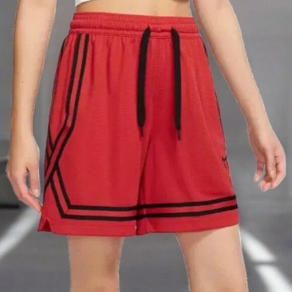 Nike Dri-FIT Fly Crossover Womens Basketball Elastic Waist Shorts Red NEW Medium - Picture 2 of 10